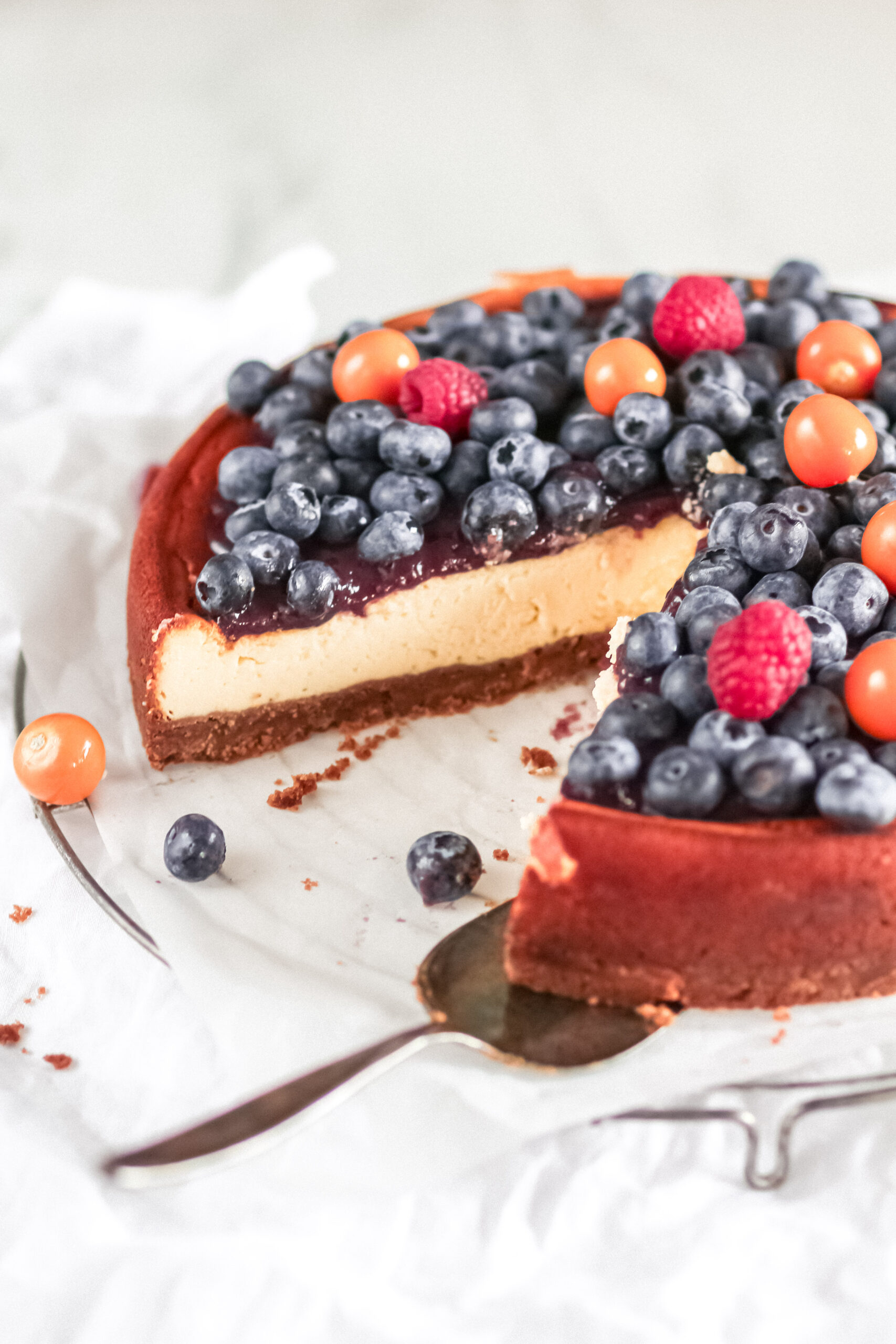New York: fruchtiger Cheesecake mit Keksboden