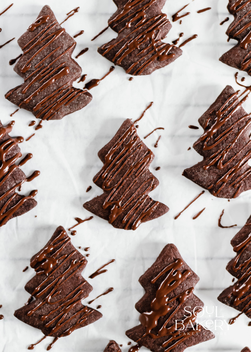 Weihnachtsplätzchen klassische Schokoladenplätzchen zum Ausstechen